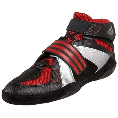 adidas Men's Extero II Wrestling Shoe,Black/Red/Silver,7 M US